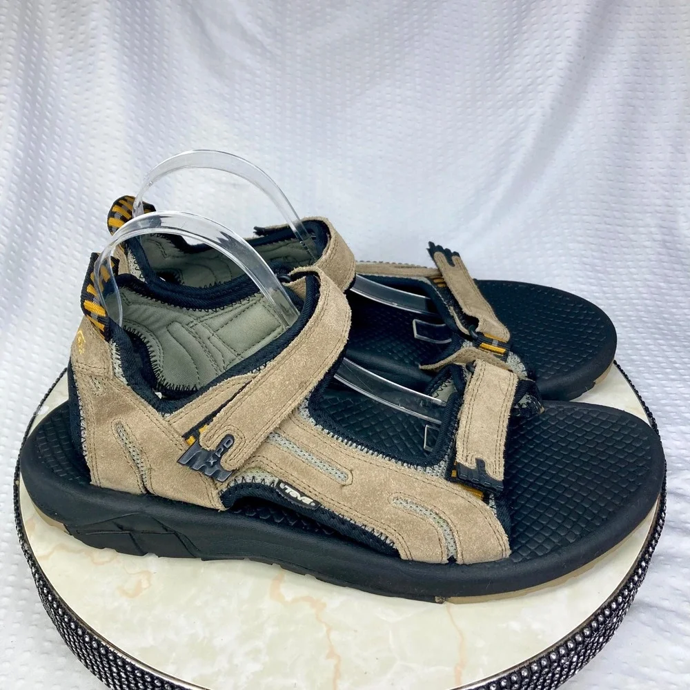 Teva XPD Spoiler II Suede Sport Sandals Mens 14 Tan Black Hiking Outdoor Strappy